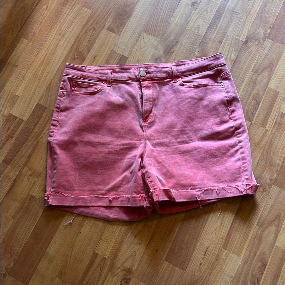 Love & Legend Pink Jean Shorts Casual Cotton Blend